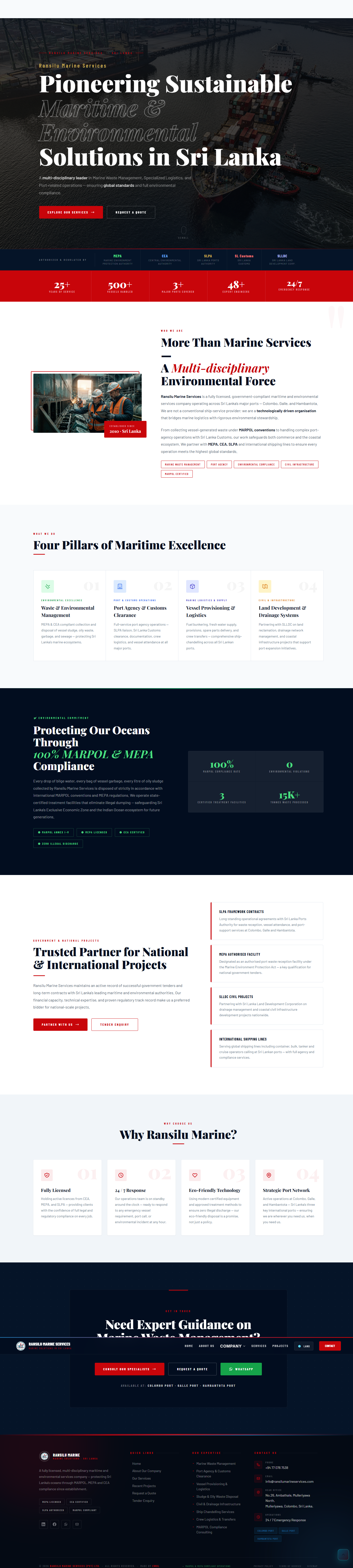Ransilu Marine Services (Pvt) Ltd. WEB Site